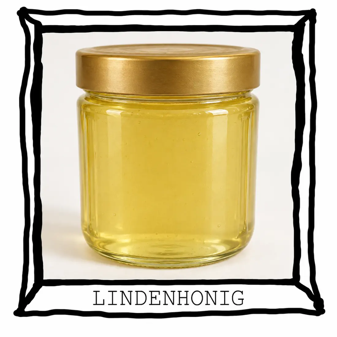 Heller aromatischer Lindenhonig im Glas